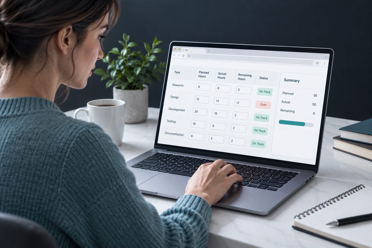 Administrative workload entries being reviewed before an inquiry